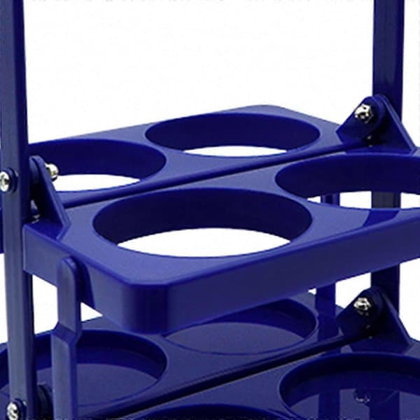 Urheiluvesipulloteline 4 pullolle, kannettava taitettava vesipulloteline Blue