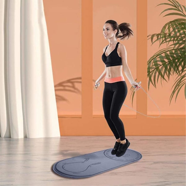 Skridsikker Yoga Måtte Sjippetov Måtte Træningspude Støddæmpende Lydløs Måtte til Fitness Yoga Sjippetov og Gulvøvelser 6mm Pink