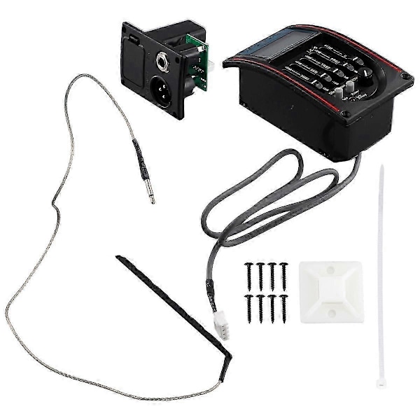 LC-5 5-bands Gitarr Pickup EQ Equalizer Akustisk Gitarr Förförstärkare-FO SAHN