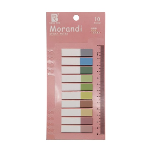 Morandi Farve Gennemsigtige Pet Sticky Notes N Gange Klistermærker Indeks Klistermærker Sticky Notes Klistermærker Lineal Bogmærker