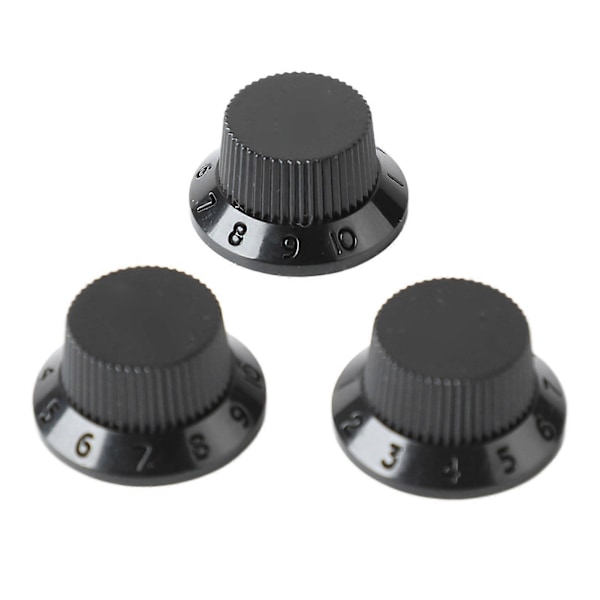 Gitarrkontrollknappset 1 Volym 2 Ton Plast Ersättningskit - 3 st