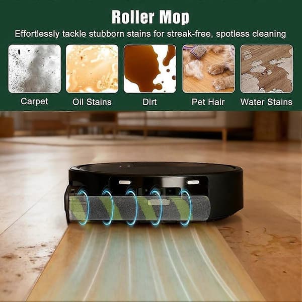 Rullemopp erstatningssett for IRobot Roomba Max 705 Combo/Max 706 Combo robotstøvsuger, erstatningsdel