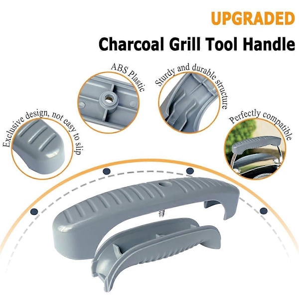 80671 Kullgrill Lokkhåndtak, Kullgrill Verktøyhåndtak Erstatning for Mange Griller/Parrilla/Touc