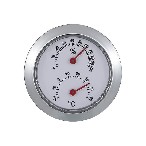 Mini Rund Digital Hygrometer Termometer Temperatur Luftfugtighedsmåler Måler