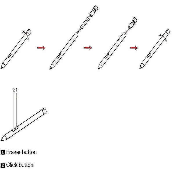 Kompatibel -for Lenovo- Ideapad Flex 5 14 (intel Amd) Digital Stylus W/ Konfigurerbar knapp
