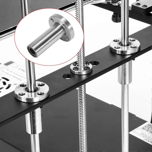 4 stk. 8mm LMF8LUU Lange Rund Flenskobling Lineær Bevægelsesleje, CNC Dele Glide
