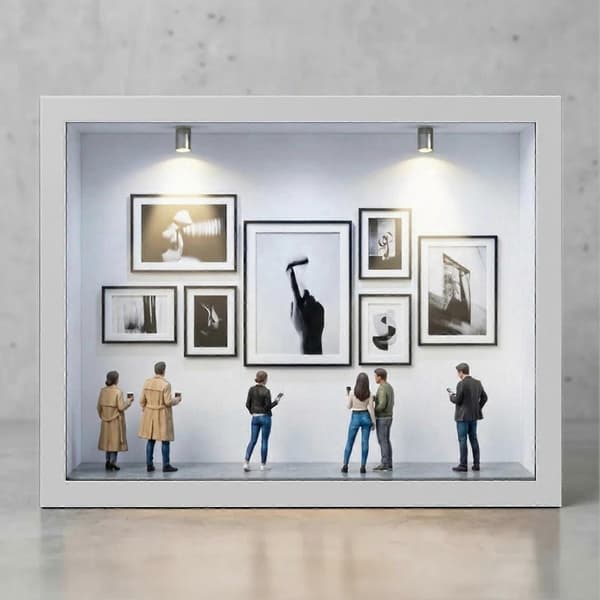 DIY-boks for gave og samling og dekorasjon og hjemmeaksent og kunst White