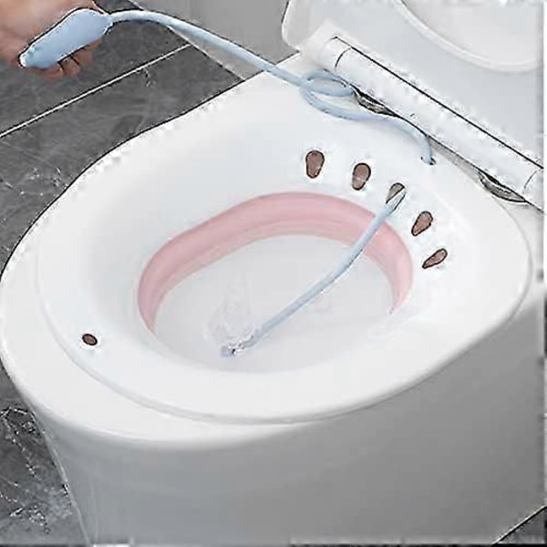 Sitzbad - Dampsete Over Toalettet Sammenleggbart Sitzbadbasseng for Bløtlegging ved Sete for Toalettet - Perinealbad for Hemoroidelettelse, Gravide Kvinner
