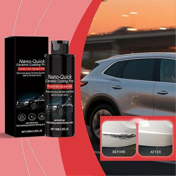 Nano Coating Agent 3.4oz/100ml Billack Anti-Scratch Snabbt Verkande Beläggningsspray