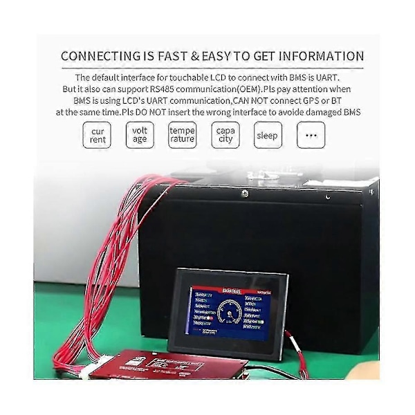 Bms Usb-Uart-tiedonsiirtoprotokolla tietokoneelle Lifepo4-Lto-akulle 4S–32S Smart Bms Uart -kaapeli-