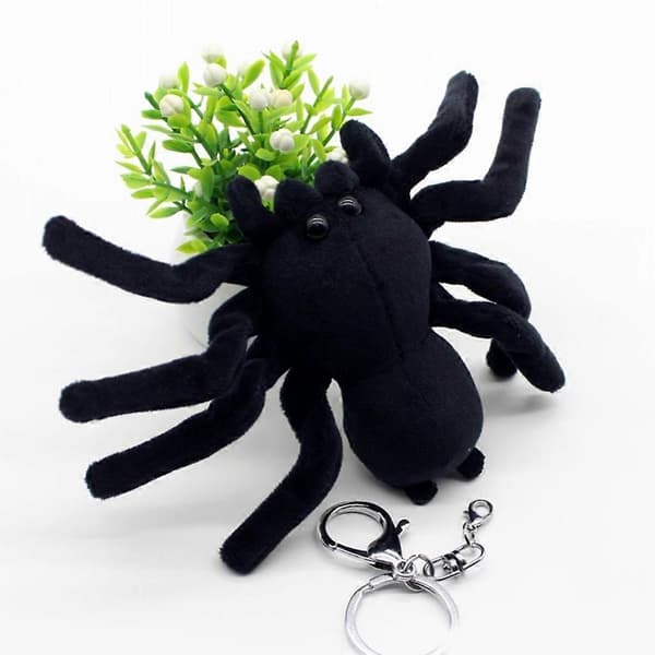 Tricky Spider Charm Nyckelring Djur Nyckelring för Vänner Barn Jul Examensfödelsedagspresent för Spindelfantaster