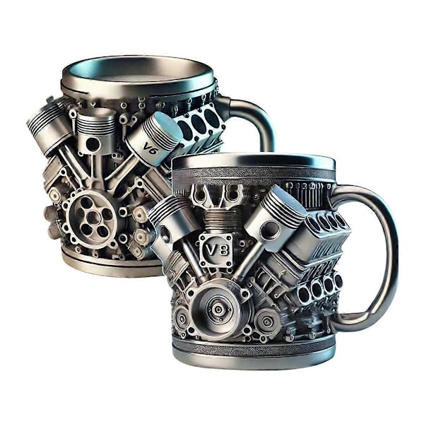 Motor Design Krus Motor Rustfri Stål Kop Håndlavet