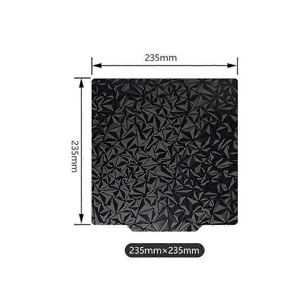 Dubbelsidig Peo+pei Pet+pei Fjäderstålplåt Pei Magnetisk Byggplatta 235mm Uppvärmd Bädd 3D-skrivare