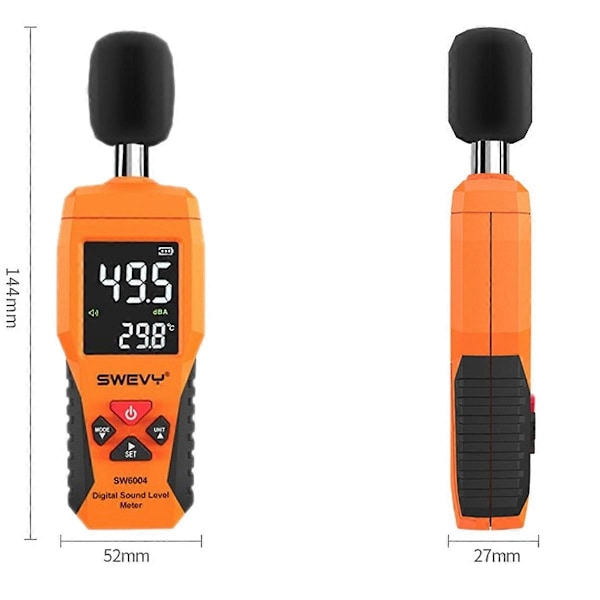 Decibelmätare, Justerbart Mätområde Från 30dB till 130dB