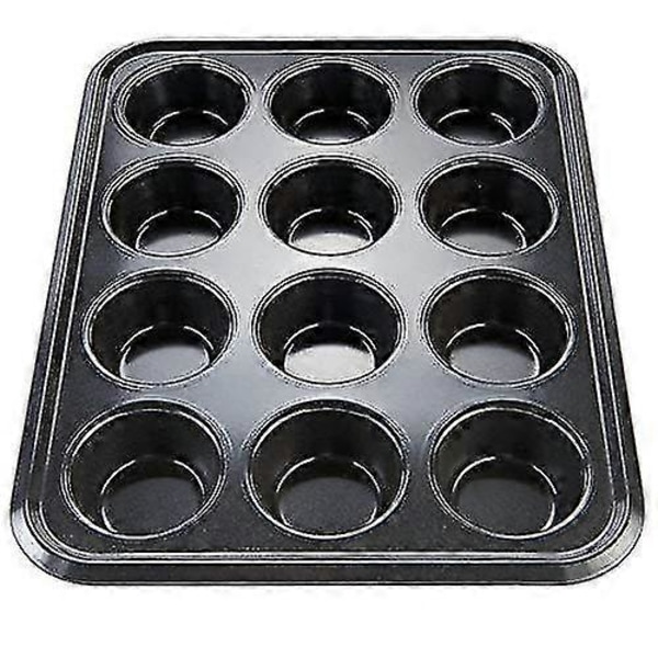 12 Bægre Non-stick Muffinplade, Cupcakeform til Cupcakes, Puddingbageform