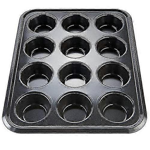 12 Koppar Non-stick Muffinplåt, Cupcakeform för Cupcakes, Puddingform