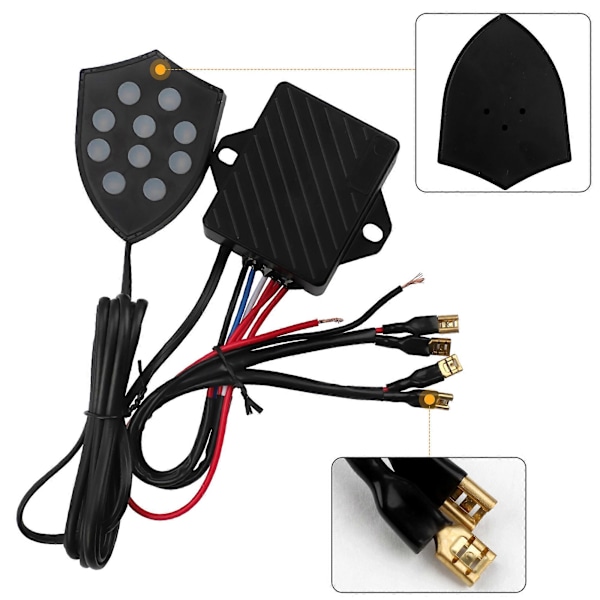 12V-24V Universal 10 Lyds Musical Elektronisk Horn Controller Regulator Monitor Bilmodificeringstilbehør