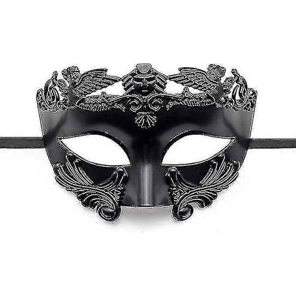 Svart Maskerade Maske for Menn - Romersk Gresk Mytologi Ventiansk Maske Halloween Cosplay Karneval