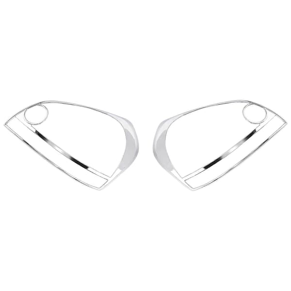 Bilfrontlyktdeksel Lykteramme Dekor Kompatibel med Hyundai Tucson 2006 2007 2008 2009 Silver