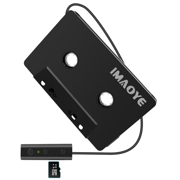Bilradio Bluetooth Kassett til Aux Mottaker, Kassettspiller Stasjonær Bluetooth 5.0 Aux Adapter (YJD)