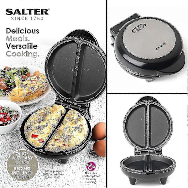 Dobbelt Omeletmaskine med Non-Stick Plader, Dyb Elektrisk Multikoger, 2-3 Minutters Opvarmning Bedre Valg fra JJGI