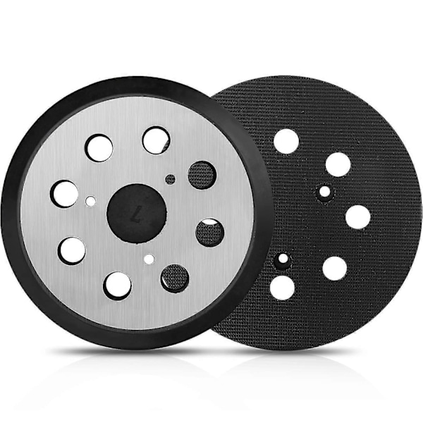 2-pack Slipplattor För Orbital Mt922, 5 Tum 8-håls Ersättnings Kardborre Slipplatta Metall Ba