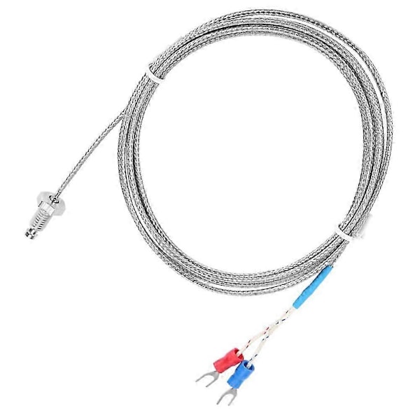 M6 Skruv Fin Gänga Typ K Termoelement Temperatursensor Kabel 0-400 (2 m)