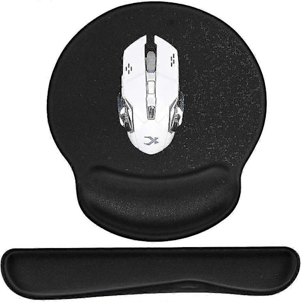 Tastatur håndledsstøtte og musemåtte med håndledsstøtte, memory foam sæt til computer/laptop/mac, holdbar & komfortabel & letvægt for nem skrivning & P