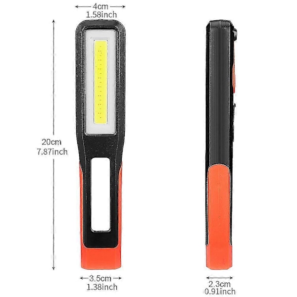 LED Arbetslampa Multifunktion USB Uppladdningsbar Med Magnetisk Bas Hög Ljusstyrka