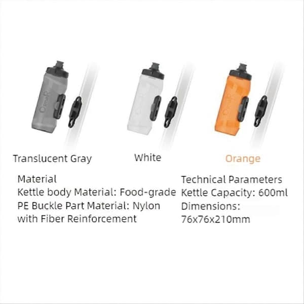 Cykel Magnetisk Snabbkoppling Vattenflaska 600ml Orange