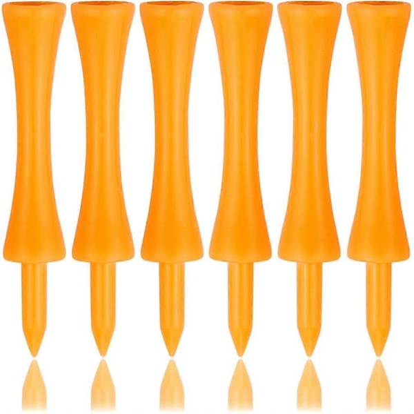 Golfpegger i plast, 100-pack - Orange 70mm