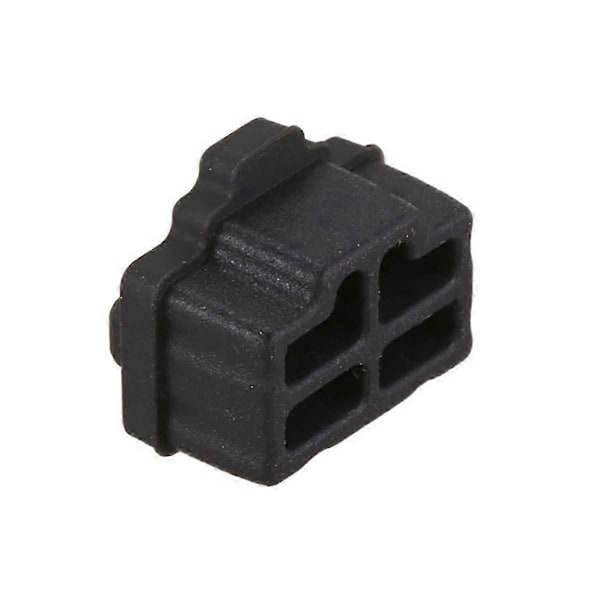 100 st Svarta Ethernet Hub Port RJ45 Dammskydd Lock Skyddsplugg RJ45 Gränssnitt Dammskydd för js