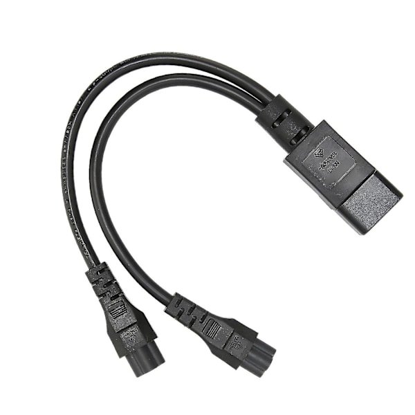Jakokaapeli Iec320 C14 uros - kaksois Iec320 C5 naaras, virtajohto kannettavan tietokoneen virtalähteelle