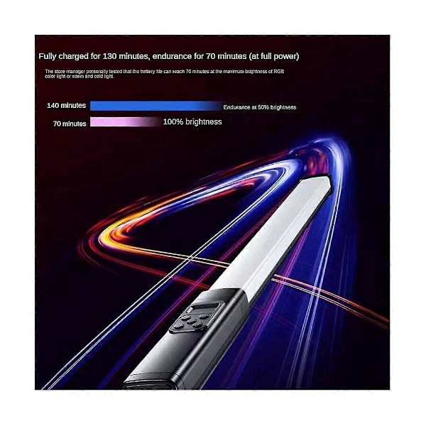 Led Rgb Videolysstav Fjernkontroll 3000k-6000k 18 Lysmodusbrytere, For Vlog Fil