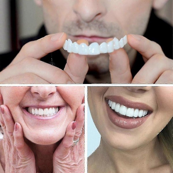 Jule-Smil Tannprotese Deksel Perfekt Smil Finér Komfortabel Passform Fleksibel Protese Tenner