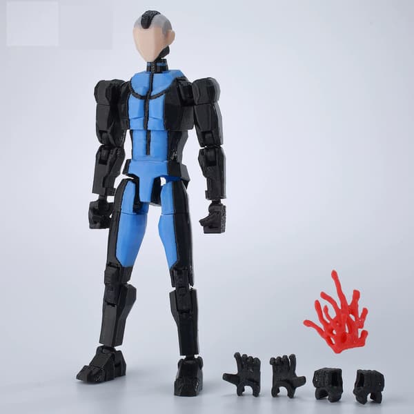 Lucky flerledad dockfigur monteringsleksak 3D-printad docka helkropps stresslindrande artefakt conquer