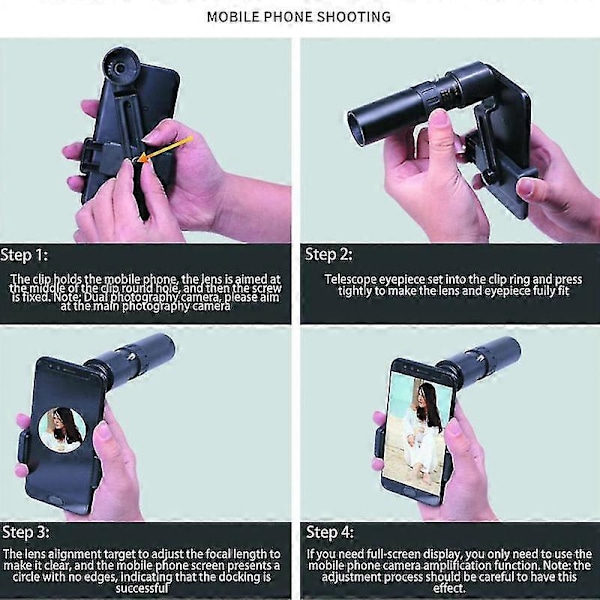 10-300x40mm Bærbar Mini Monokulær Teleskop Udtrækkelig Zoom Vandtæt Bak4 Prisme Campingudstyr Telefon