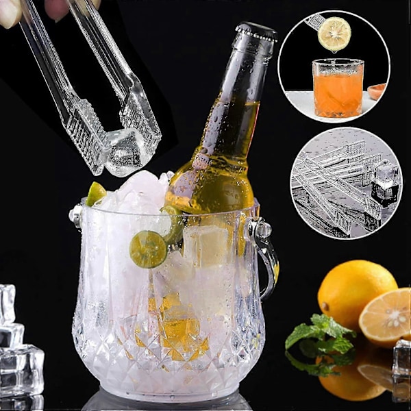 8 st Plastbufféserveringstänger Mini Serveringsredskapstänger Aptitretare Tänger Transparenta Kökstänger