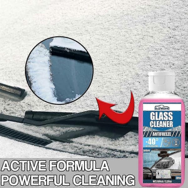 Frostvæske til forruder - Is-, snavsfjerner, krystalklar glasrens, 100 ml