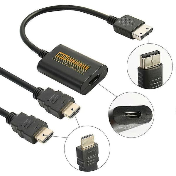 HDMI-kompatibel Adapter För Sega Dreamcast Konsoler Länkkablar Kabel