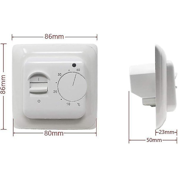 Manuell Elektrisk Gulvvarme Termostat Med AC 220V 16A Sonden, Mekanisk Gulvvarme Termostatstyring