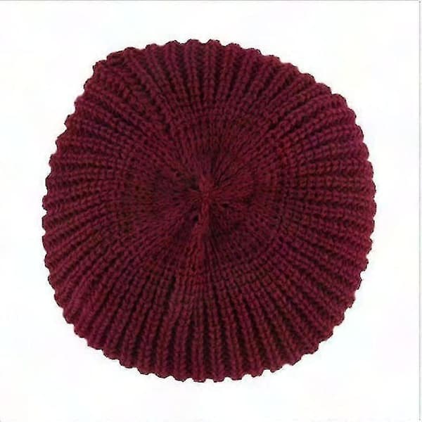 Unisex Slouchy Strikket Lue Hodeskallelue for Menn og Kvinner Red