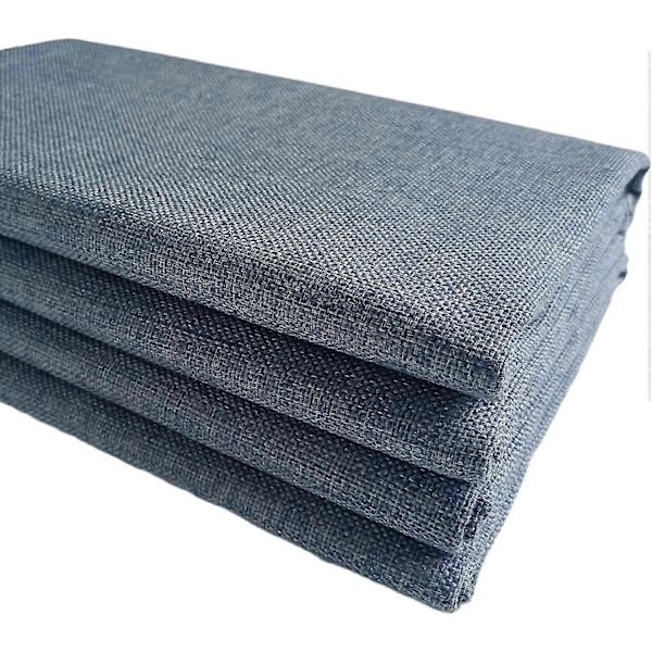 Tjockt möbeltyg, för stols- och sofföverdrag, tygmaterial av konstlinne (gråblå, 1 meter (145x100cm))