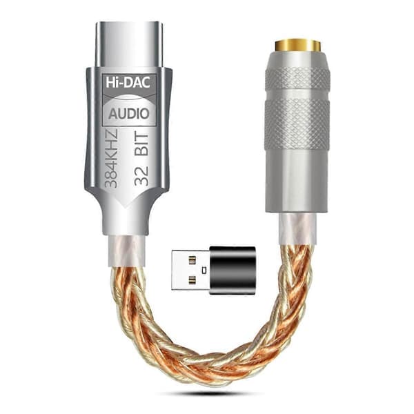 USB C till 3.5mm Hörlursförstärkare Hörlursförstärkare ALC5686 Hifi Digital Ljuddekoder AUX Ljudkabel A