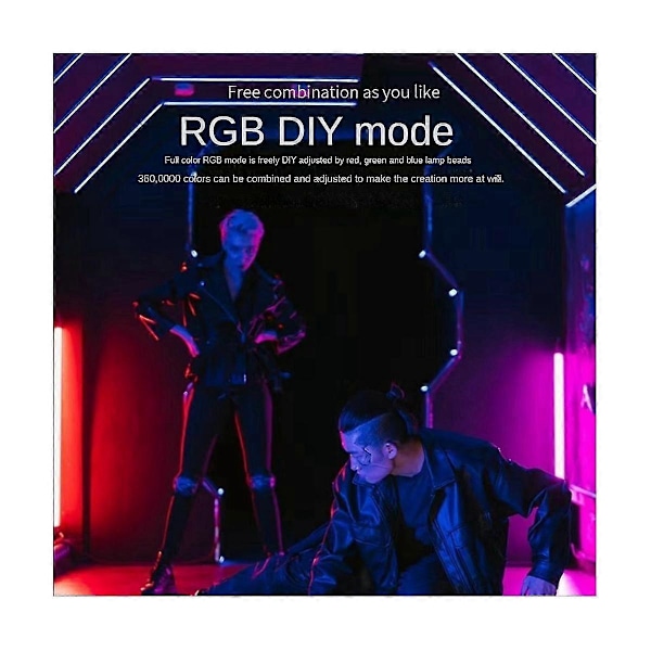 Led Rgb Videolysstav Fjernkontroll 3000k-6000k 18 Lysmodusbrytere, For Vlog Fil