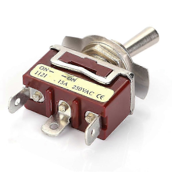 5 st På PÅ SPDT Växelströmbrytare 12mm 3 stift 2 positioner 15A 250V