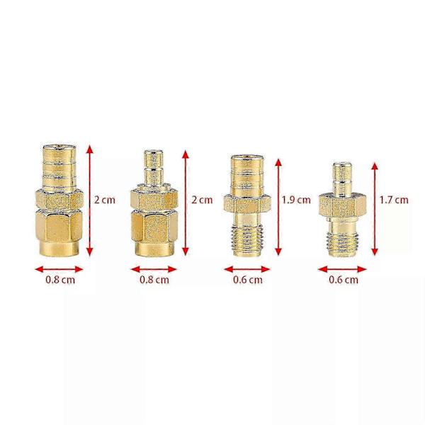 4 stk. DAB+ antenneadapter SMA-plugg til SMB-kontakt DAB bilantenneadapter
