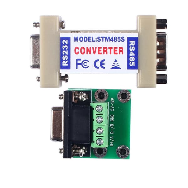 2X RS232 til RS485-omformer RS232 til RS485 seriell omformeradapter kommunikasjonsomformer