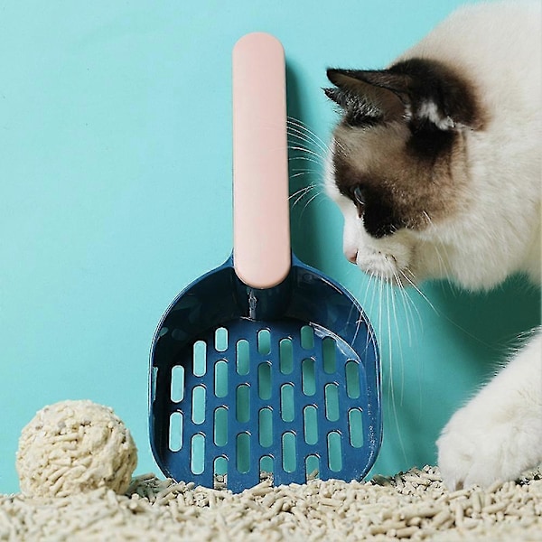 Kattsandsspade plast kattbajsskyffel med bas grön