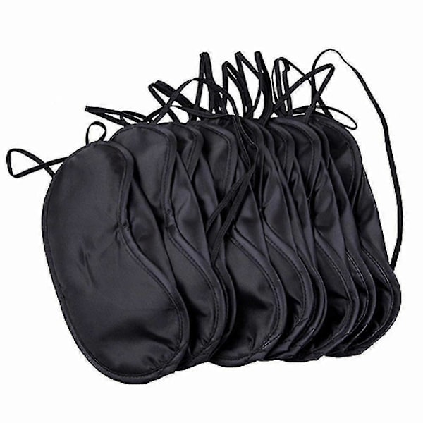 10 st Bekväm Sovmask Ögonmask Skugga Överdrag Blindfold Natt Sovhjälp Resehjälp Sovmask Blindfold Ögonlapp